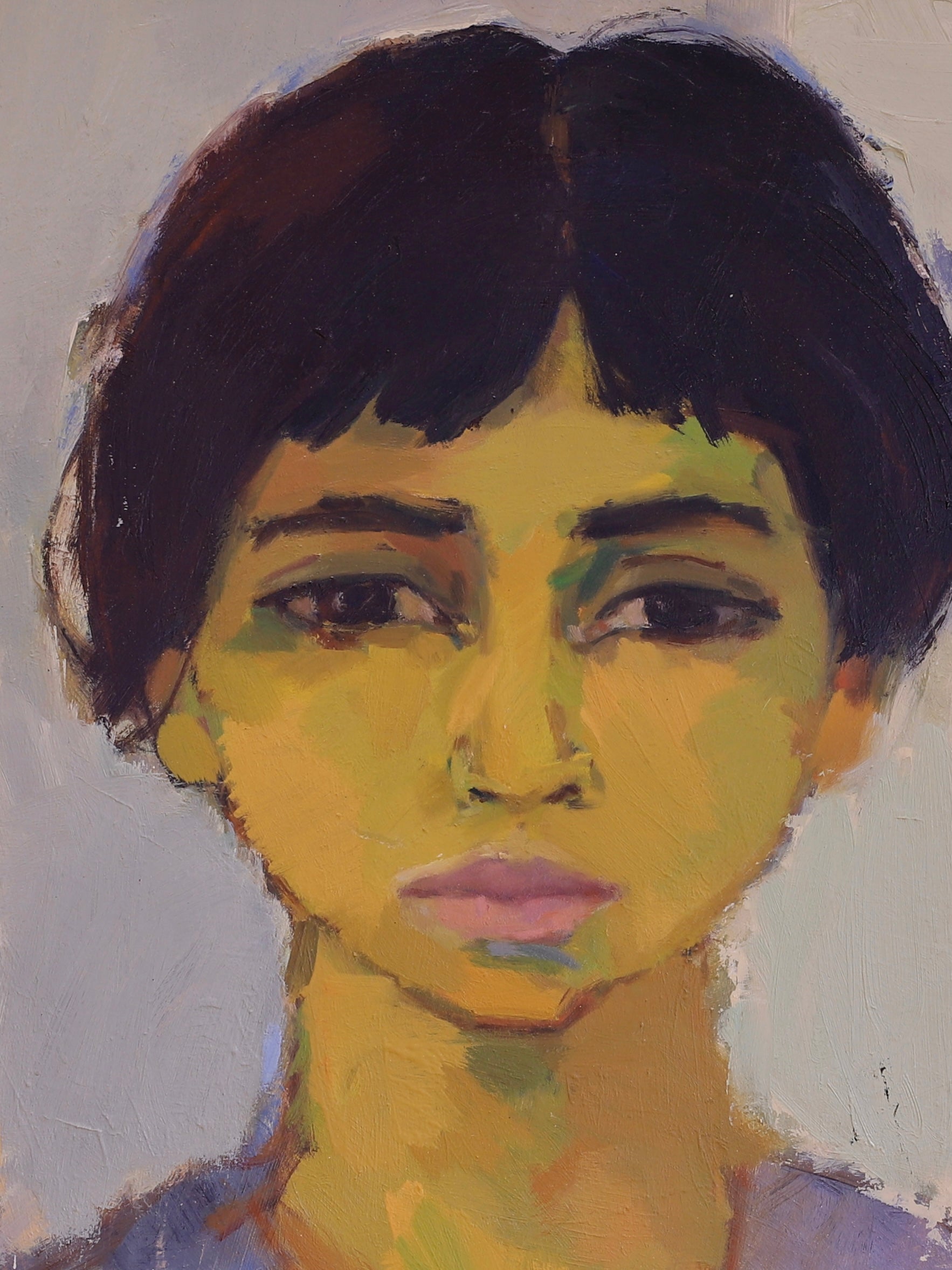 Mid Century Portrait Oil Painting By IB Tollberg Sweden