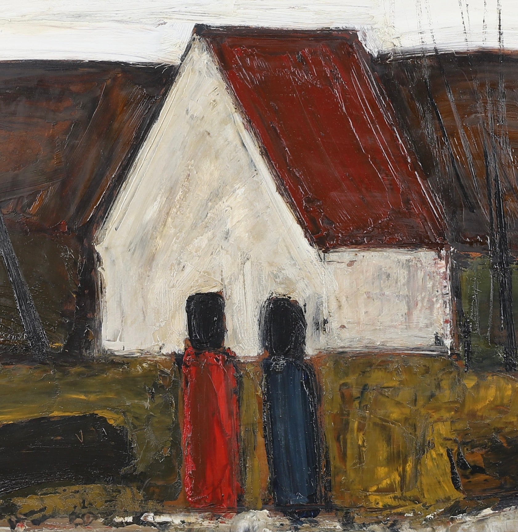 Mid Century Oil Painting from Sweden By P B Sorensen