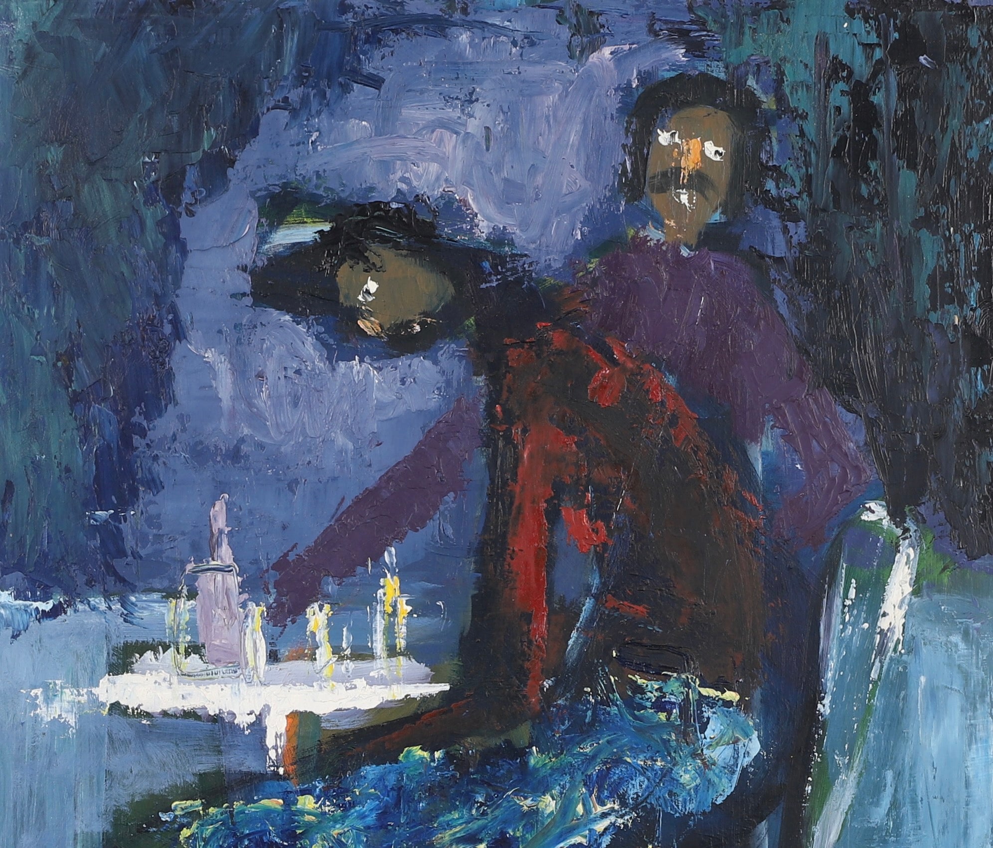 Mid Century Still Life Oil Painting By G Johnsson Sweden