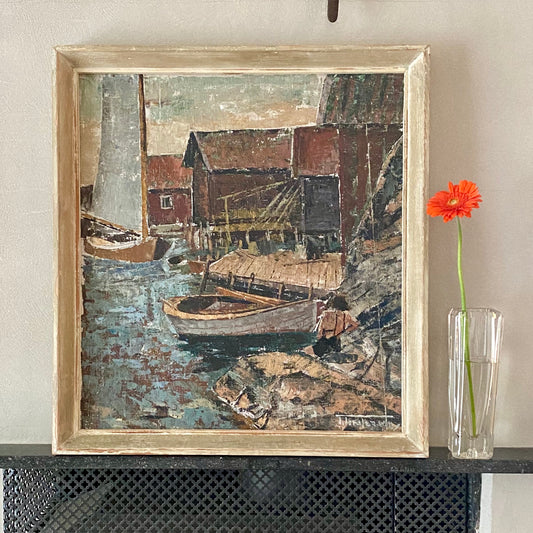 Vintage Oil Painting From Sweden By Listed Artist Torsten Torstensson