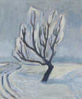 Load image into Gallery viewer, Mid Century Winterscape Oil Painting By E Hybbinette Sweden