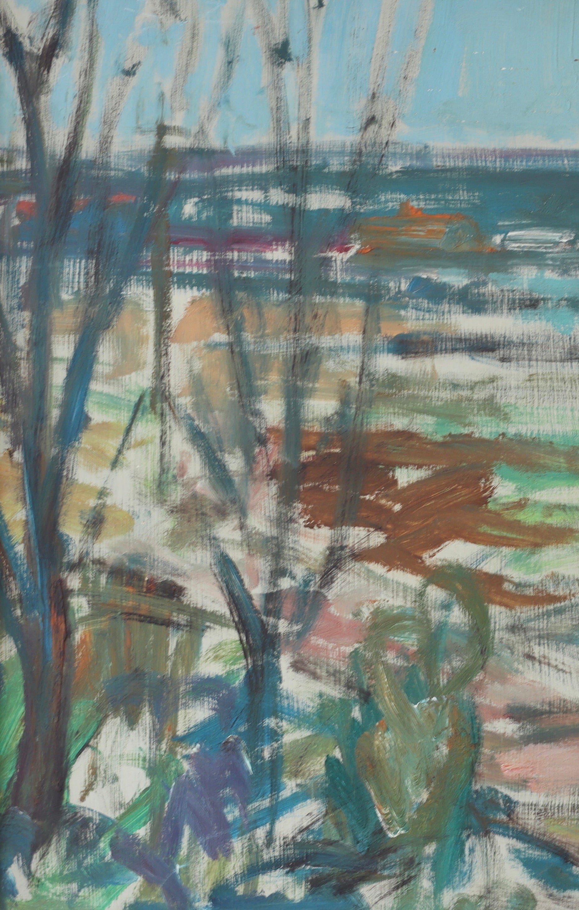 Vintage Original Landscape Oil Painting from Sweden by Eric With
