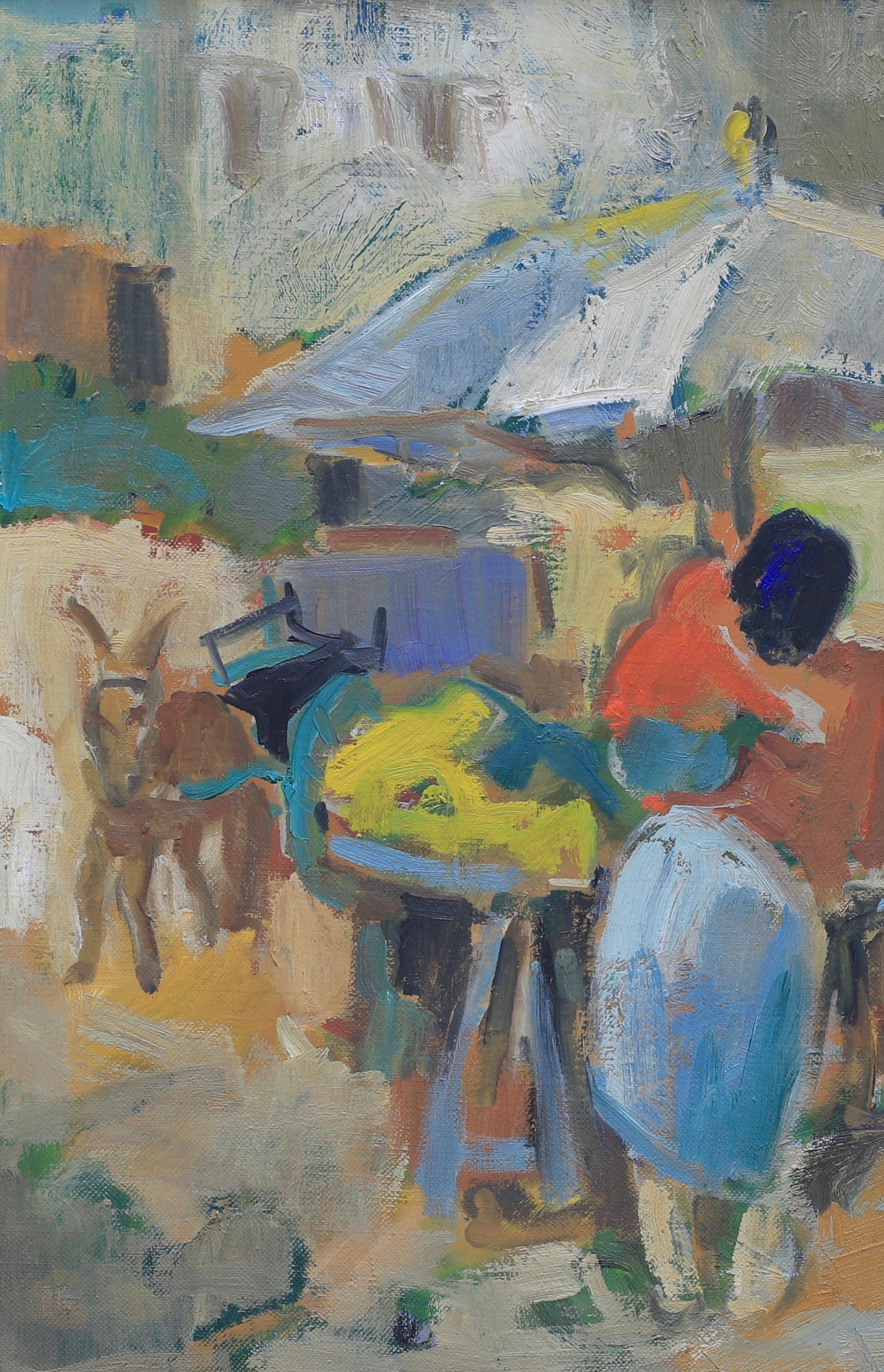 Vintage Mid Century Original Oil Painting By ES Persson 1949