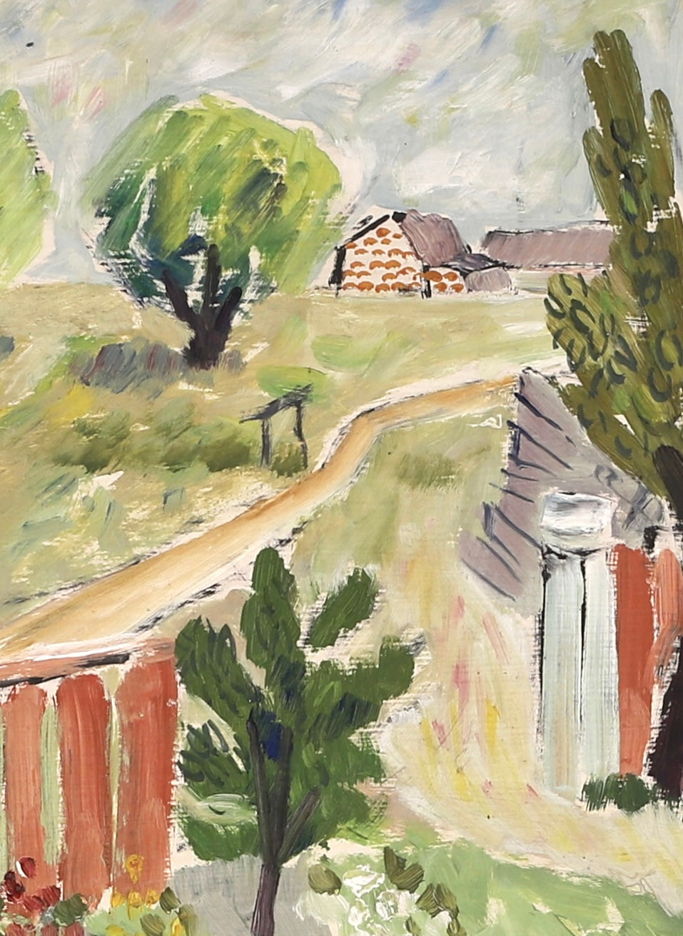 Mid Century Landscape Oil Painting From Sweden by H Engström