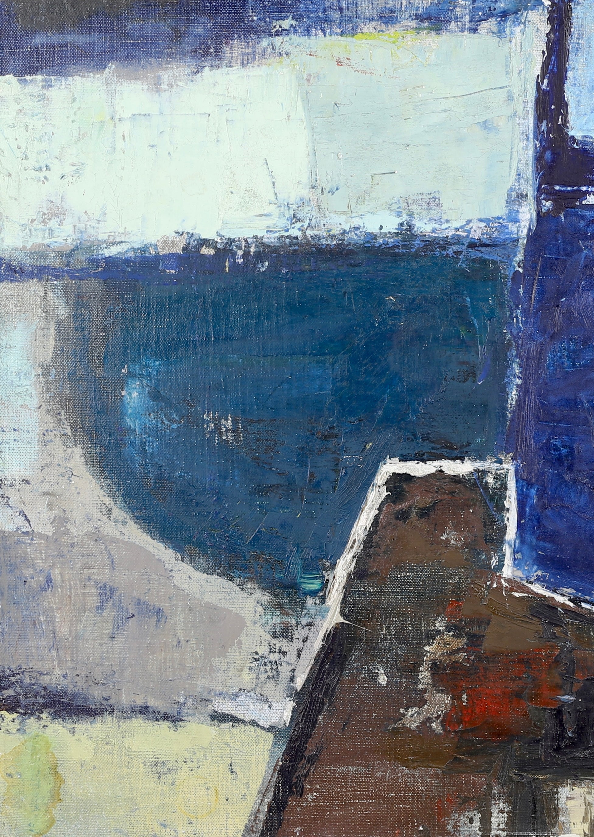 Mid Century Original Oil Painting From Sweden by I Walterström