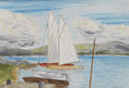 Load image into Gallery viewer, Mid Century Seascape Oil Painting From Sweden 1948