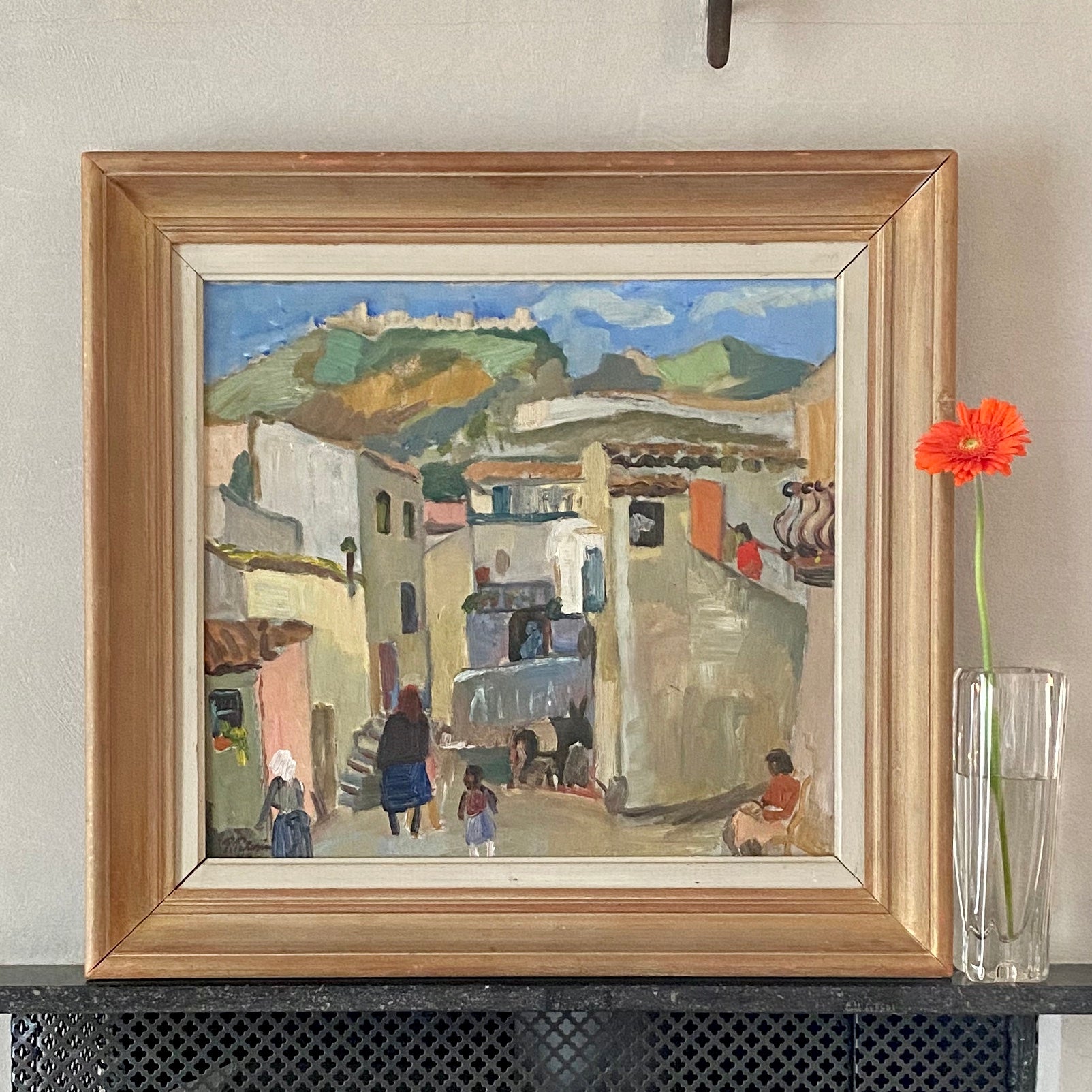 Mid Century Landscape Oil Painting By Paul Petersen From Sweden