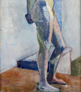 Load image into Gallery viewer, Original Mid Century Figure Oil Painting From Sweden
