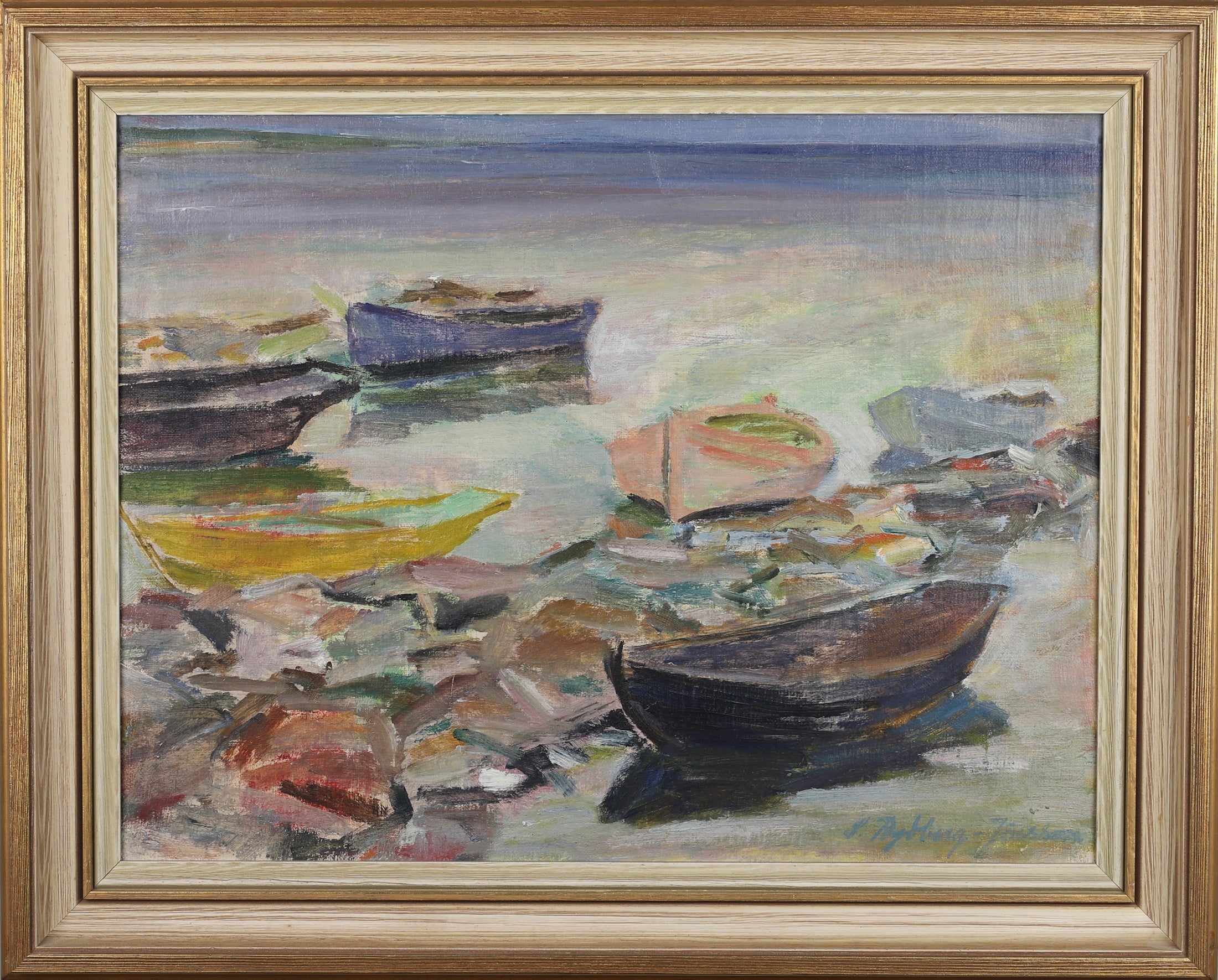 Vintage Landscape Oil Painting by S R Jönsson Sweden