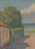 Load image into Gallery viewer, Mid Century Landscape Oil Painting From Sweden by Spendrup 1948