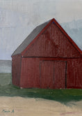 Load image into Gallery viewer, Original Vintage Art Room Mid Century Barn Oil Painting by Börje A from Sweden