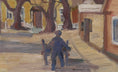 Load image into Gallery viewer, Mid Century Original Cityscape Oil Painting From Sweden