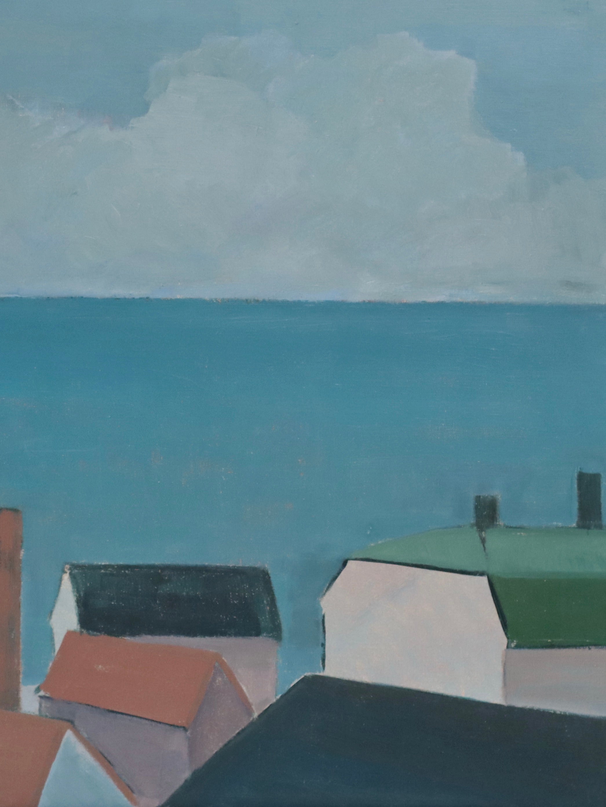 Mid Century Seascape Oil Painting From Sweden By Sven Thunvall