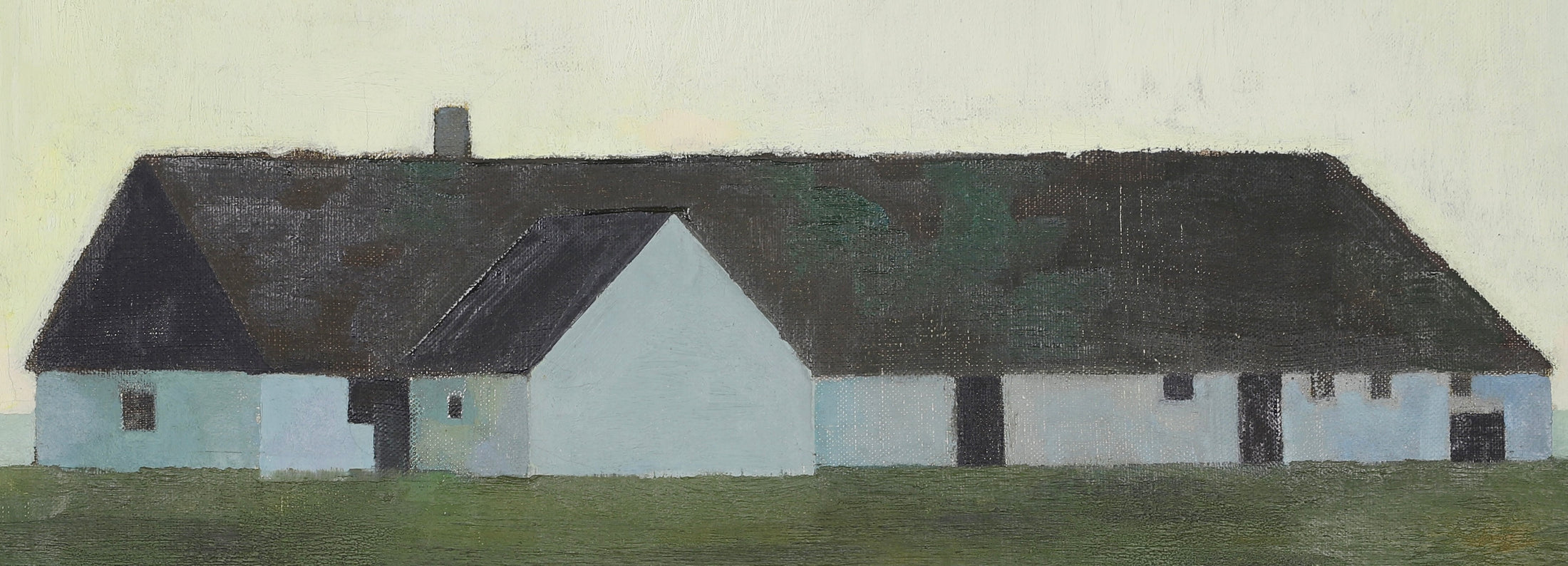 Mid Century Farmhouse Oil Painting From Sweden