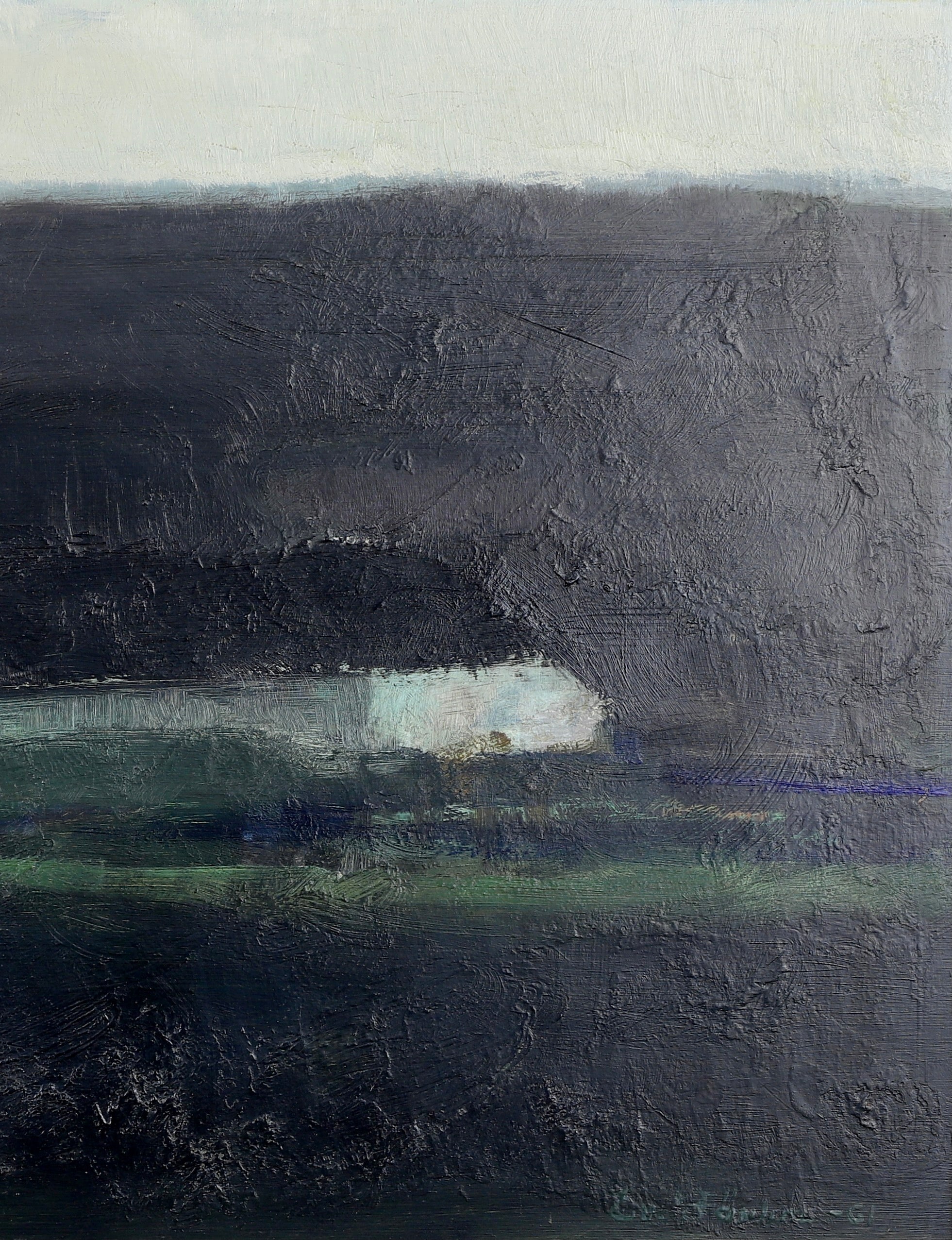 Vintage Mid Century Landscape Painting By E Fährm Sweden