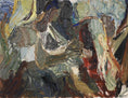 Load image into Gallery viewer, Mid Century Vintage Art Abstract Oil Painting From Sweden