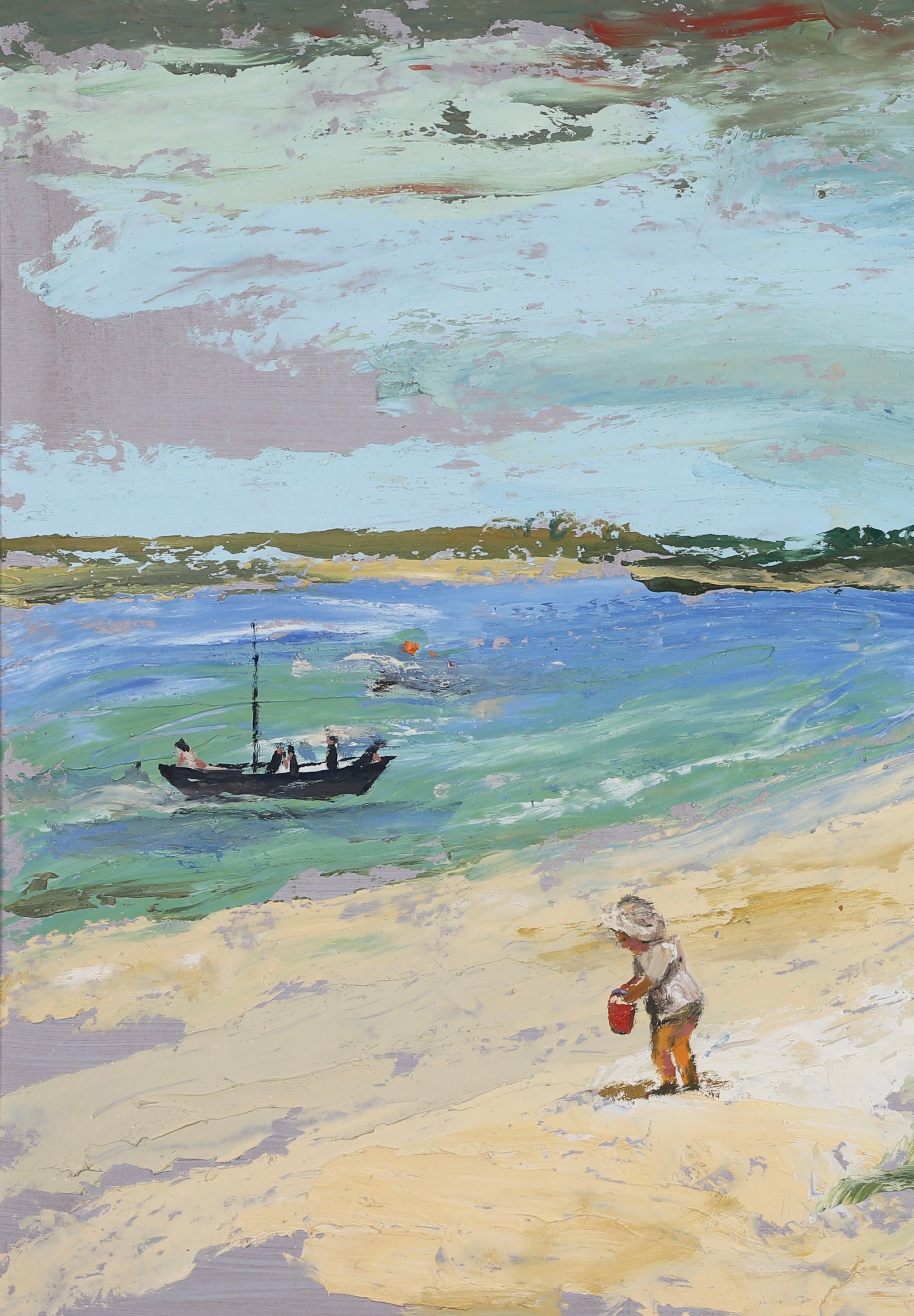 Vintage Art Room Mid Century Oil Painting From Sweden