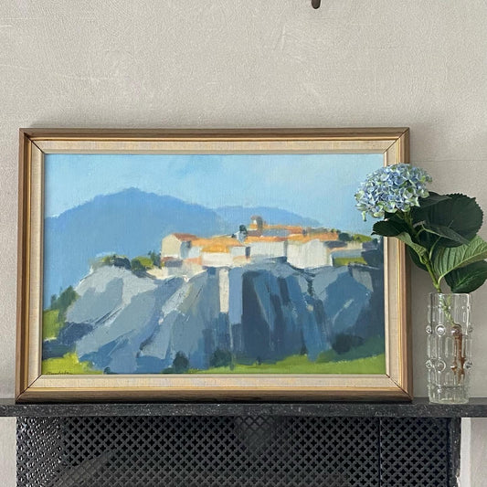 Mid Century Vintage Oil Painting By Stig Wernheden Sweden