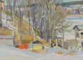 Load image into Gallery viewer, Mid Century Winterscape Oil Painting By Henje Sweden