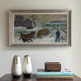 Load image into Gallery viewer, Vintage Art Room Mid Century Seascape Oil Painting From Sweden