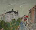 Load image into Gallery viewer, Mid Century Original Parisian Cityscape Oil Painting From Sweden