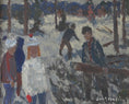 Load image into Gallery viewer, Mid Century Original Winterscape Oil Painting From Sweden