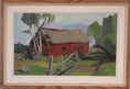 Load image into Gallery viewer, Mid Century Landscape Oil Painting From Sweden by P Flensburg