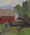 Load image into Gallery viewer, Mid Century Landscape Oil Painting From Sweden by P Flensburg