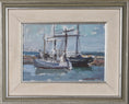 Load image into Gallery viewer, Mid Century Original Sailboat Oil Painting From Sweden