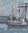 Load image into Gallery viewer, Mid Century Original Sailboat Oil Painting From Sweden