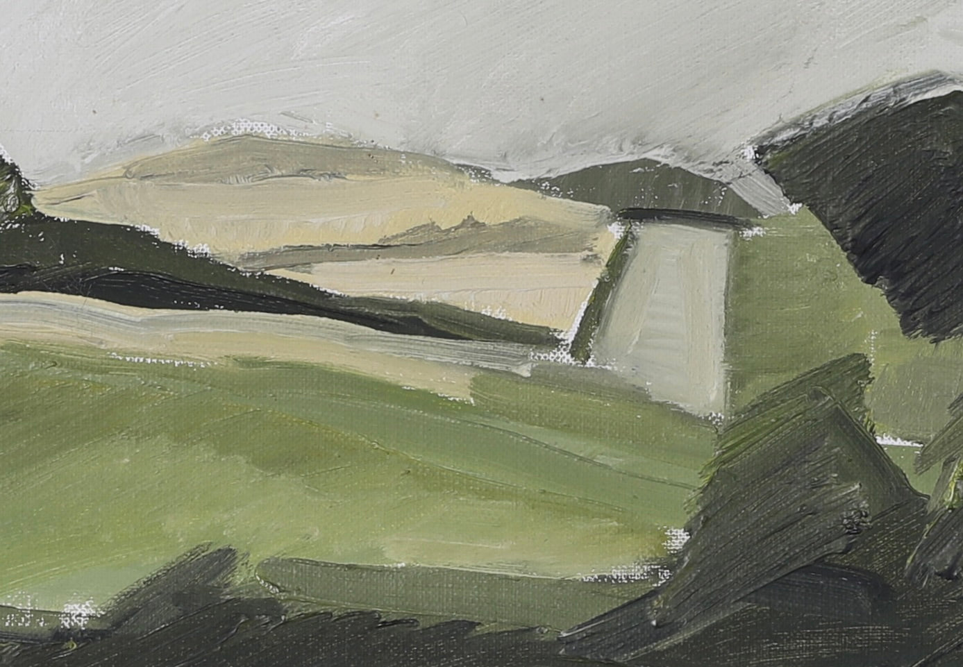 Mid Century Landscape Oil Painting By A Erwö Sweden