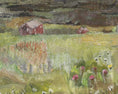 Load image into Gallery viewer, Mid Century Original Vintage Landscape Oil Painting from Sweden