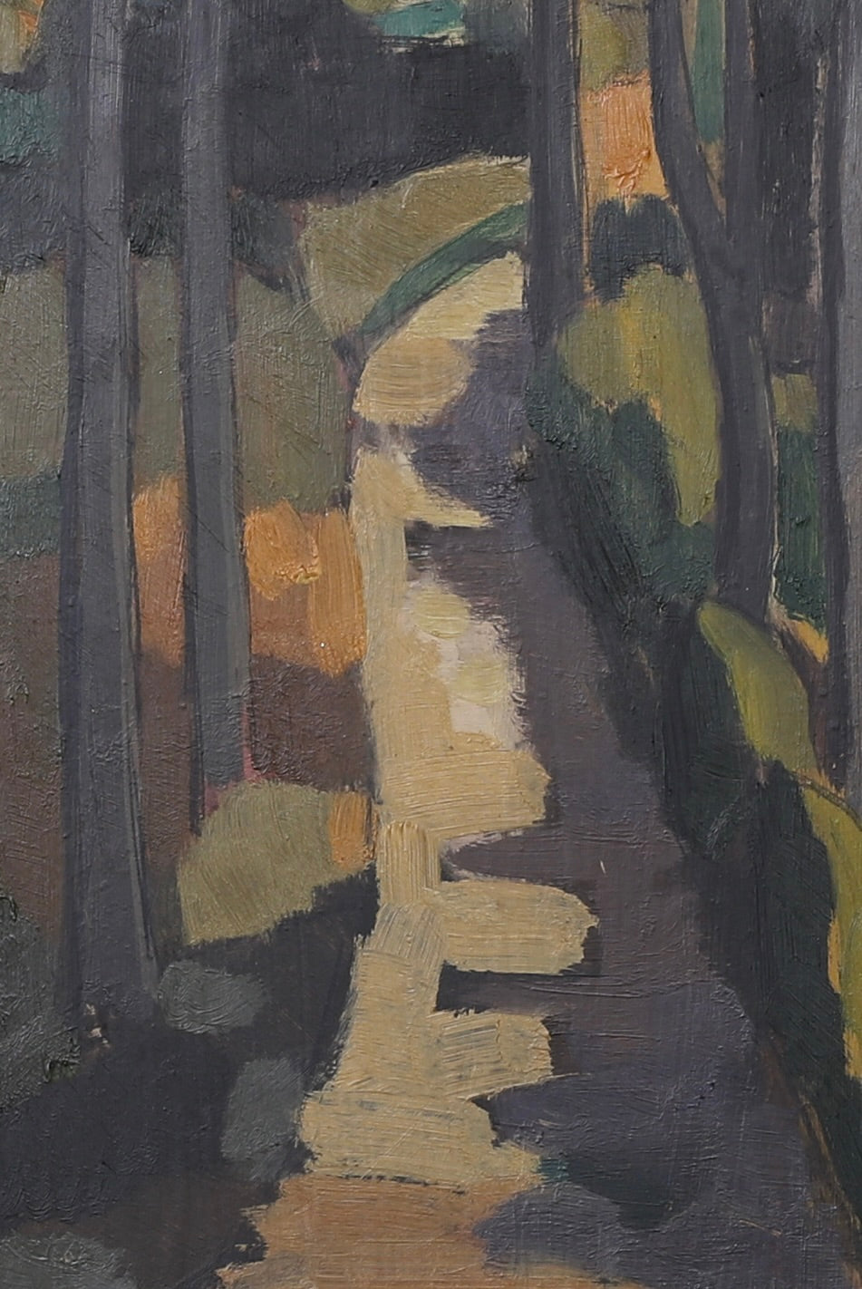 Mid Century Landscape Oil Painting From Sweden