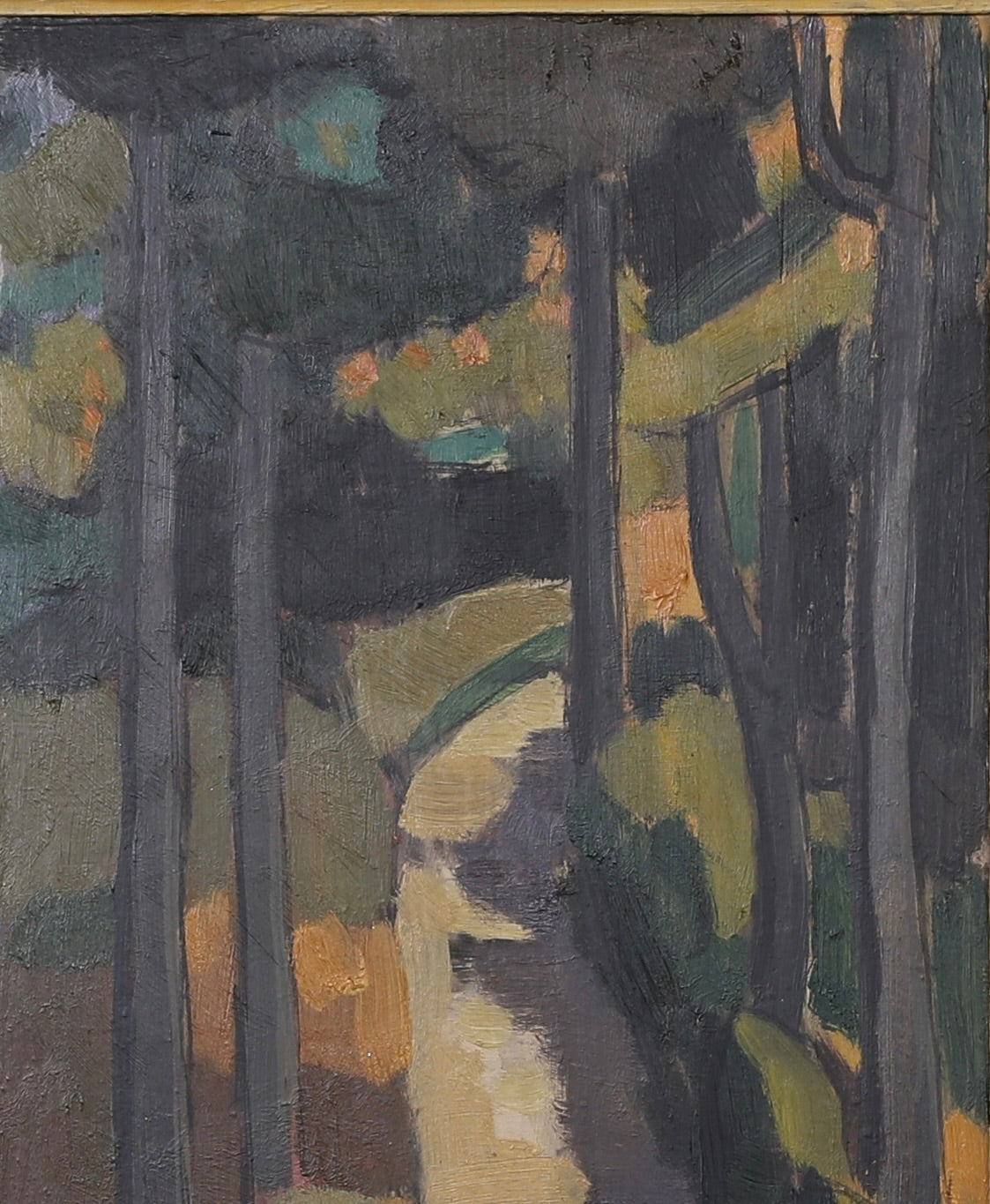 Mid Century Landscape Oil Painting From Sweden