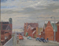 Load image into Gallery viewer, Mid Century Original Cityscape Oil Painting From Sweden