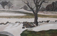 Load image into Gallery viewer, Mid Century Spring Landscape Oil Painting From Sweden