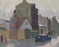 Load image into Gallery viewer, Mid Century Original Cityscape Oil Painting From Sweden By E Skans