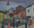 Load image into Gallery viewer, Mid Century Original Cityscape Oil Painting From Sweden