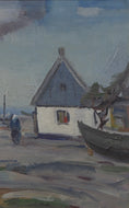 Load image into Gallery viewer, Mid Century Vintage Seascape Oil Painting From Sweden