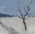 Load image into Gallery viewer, Mid Century Winterscape Oil Painting Vintage Art Room