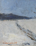 Load image into Gallery viewer, Mid Century Winterscape Oil Painting Vintage Art Room