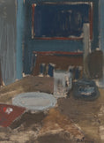 Load image into Gallery viewer, Mid Century Artist Studio Interior Oil Painting From Sweden