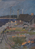 Load image into Gallery viewer, Vinatge Original Coastal Oil Painting From Sweden