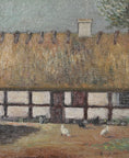 Load image into Gallery viewer, Farmhouse Oil Painting with Chickens From Sweden