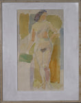 Load image into Gallery viewer, Original Mid Century Watercolor Figurative Painting From Sweden