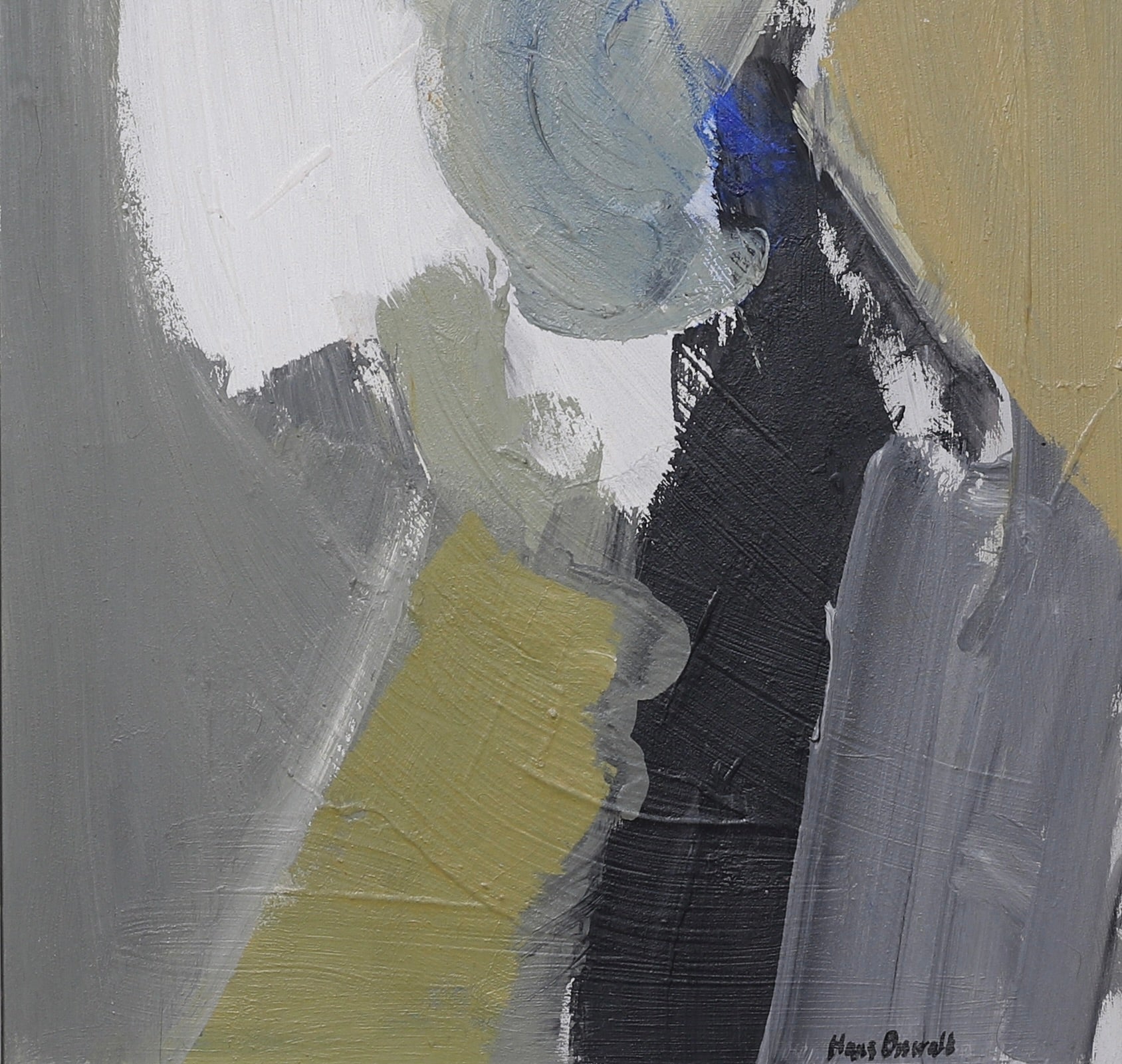 Mid Century Abstract Oil Painting From Sweden