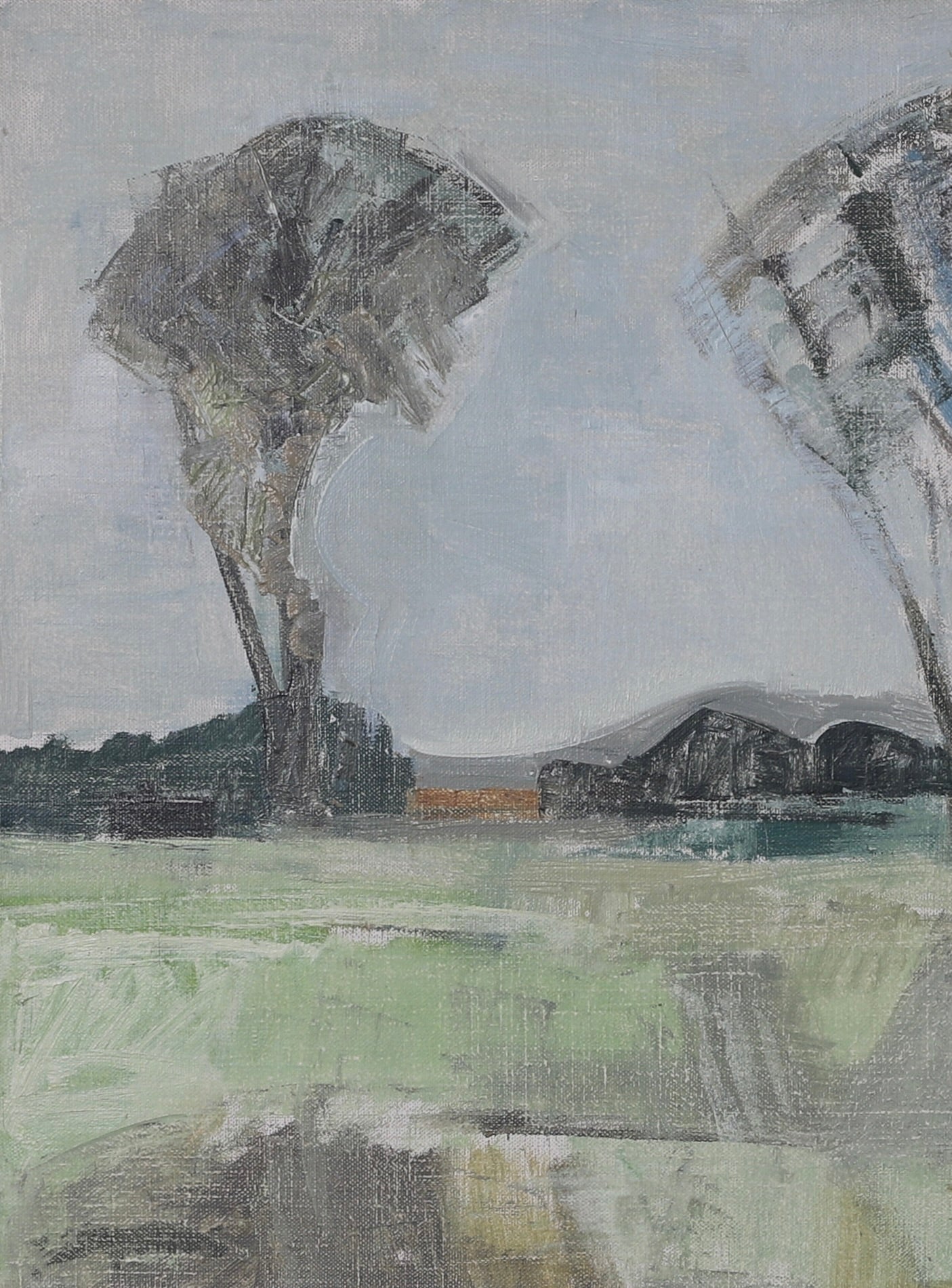 Mid Century Oil Painting by Listed Artist E Julius Sweden