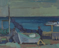 Load image into Gallery viewer, Mid Century Original Coastal Oil Painting From Sweden