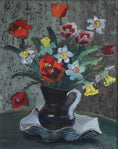 Load image into Gallery viewer, Swedish Vintage Mid Century Art Still Life Oil Painting
