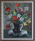 Load image into Gallery viewer, Swedish Vintage Mid Century Art Still Life Oil Painting
